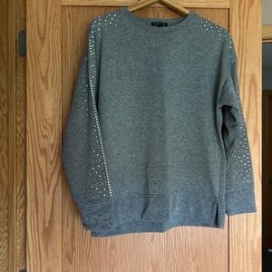 Jeanne Pierre Cashmere embellished Sweater Gray M